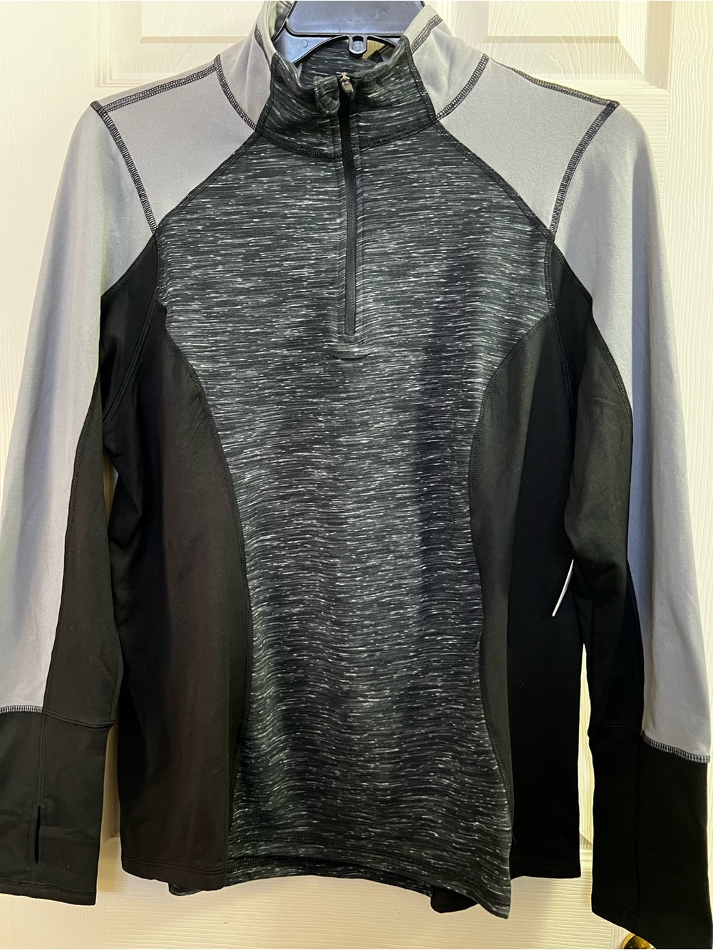 Active Life Women Black and Gray Half-Zip Performance Pullover